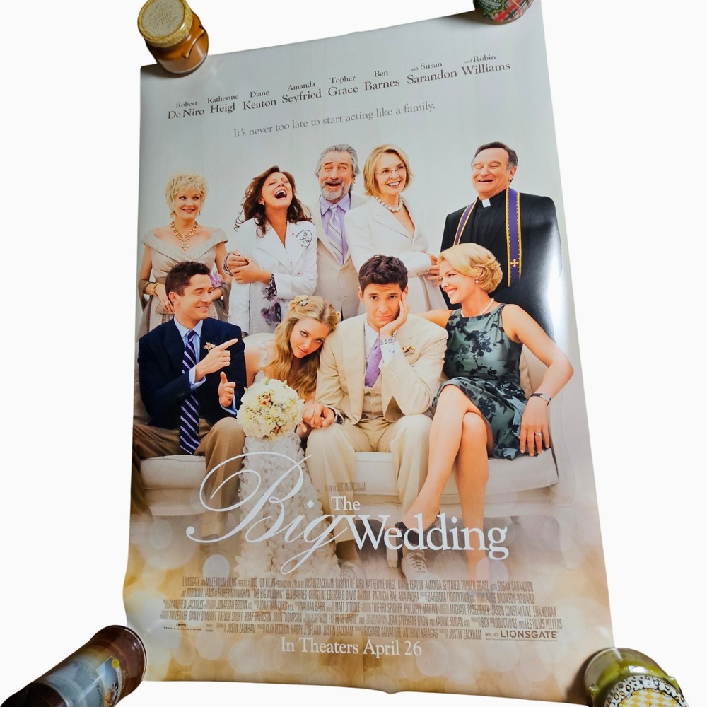 The Big Wedding 2013 Movie Poster 27x40 Robert De Niro Robin Williams D/S
